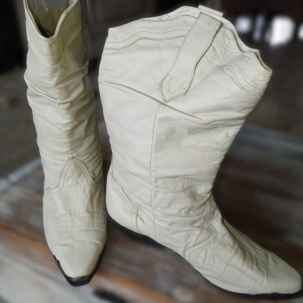 Maine Woods leather slouch cowboy boots 8-8.5 W’s